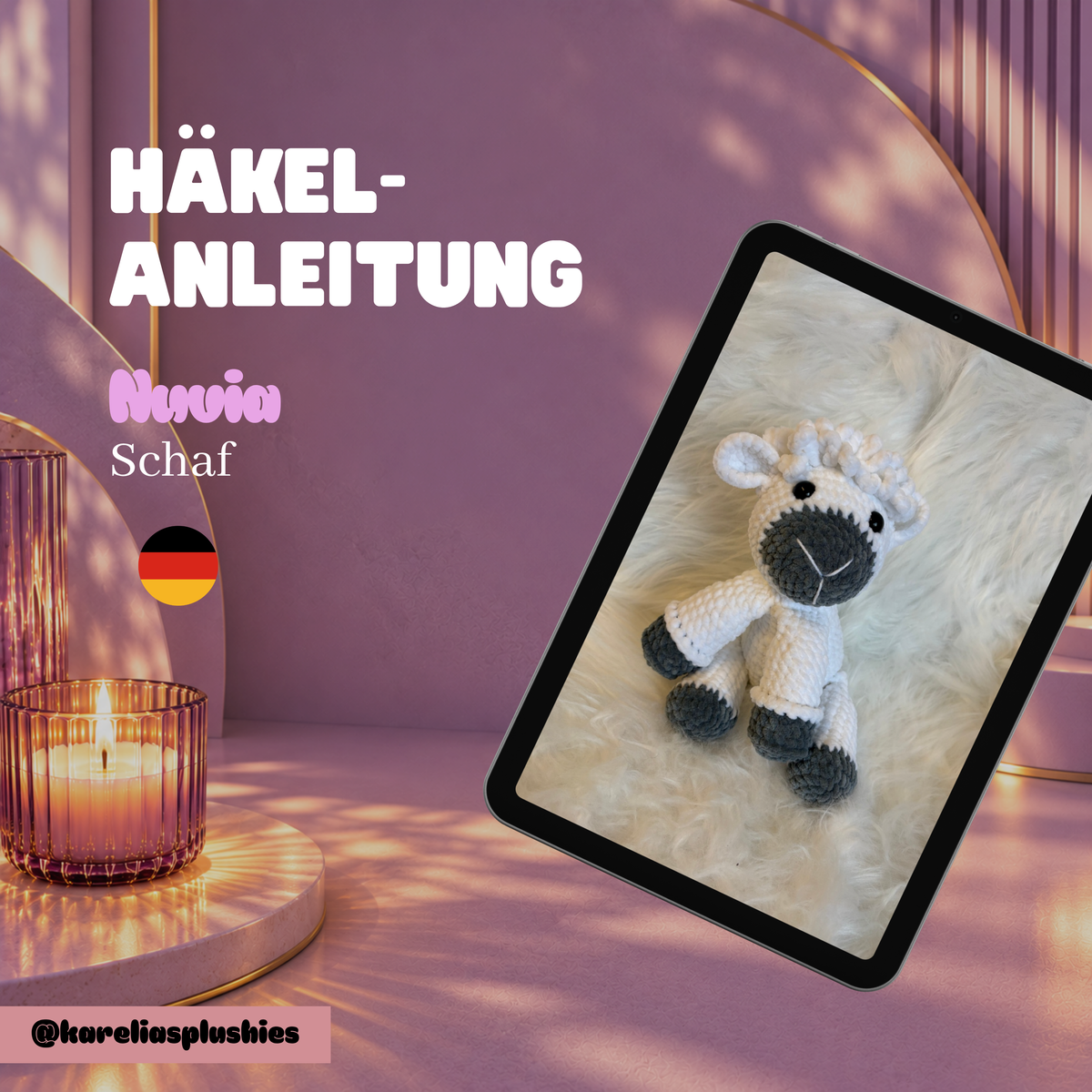 PDF Häkelanleitung (DEUTSCH) für Amigurumi Schaf „Nuvia“