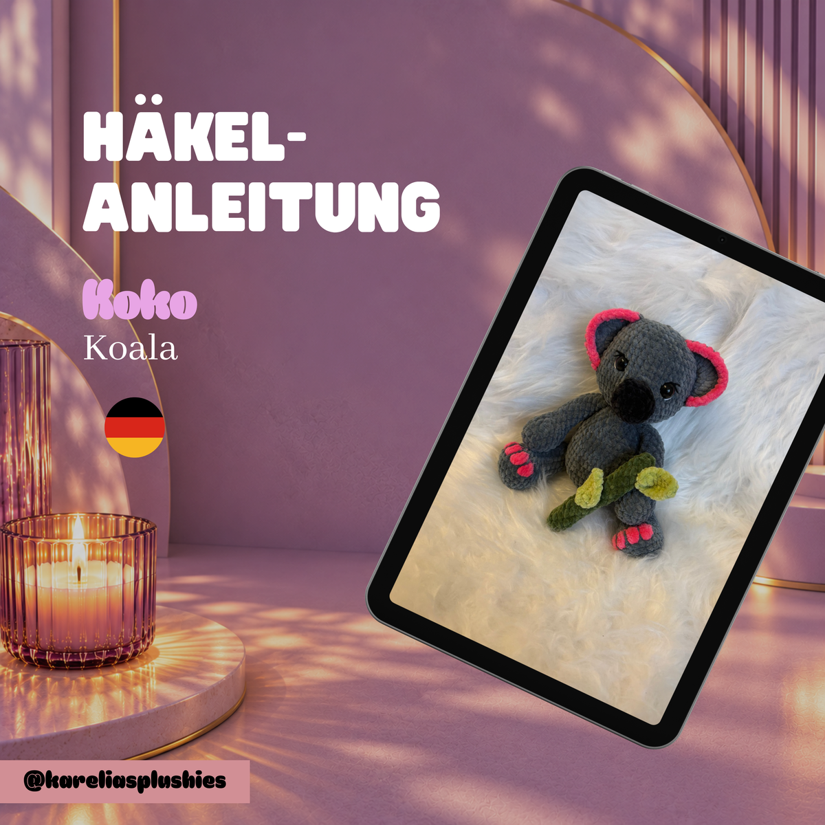 PDF Häkelanleitung (DEUTSCH) für Amigurumi Koala „Koko“