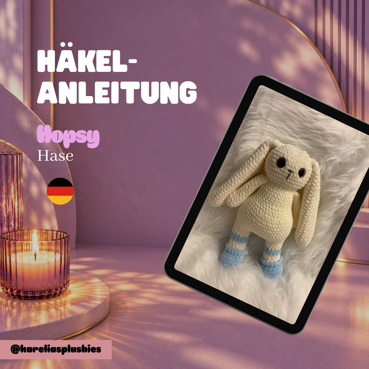 PDF Häkelanleitung (DEUTSCH) für Amigurumi Hase „Hopsy“