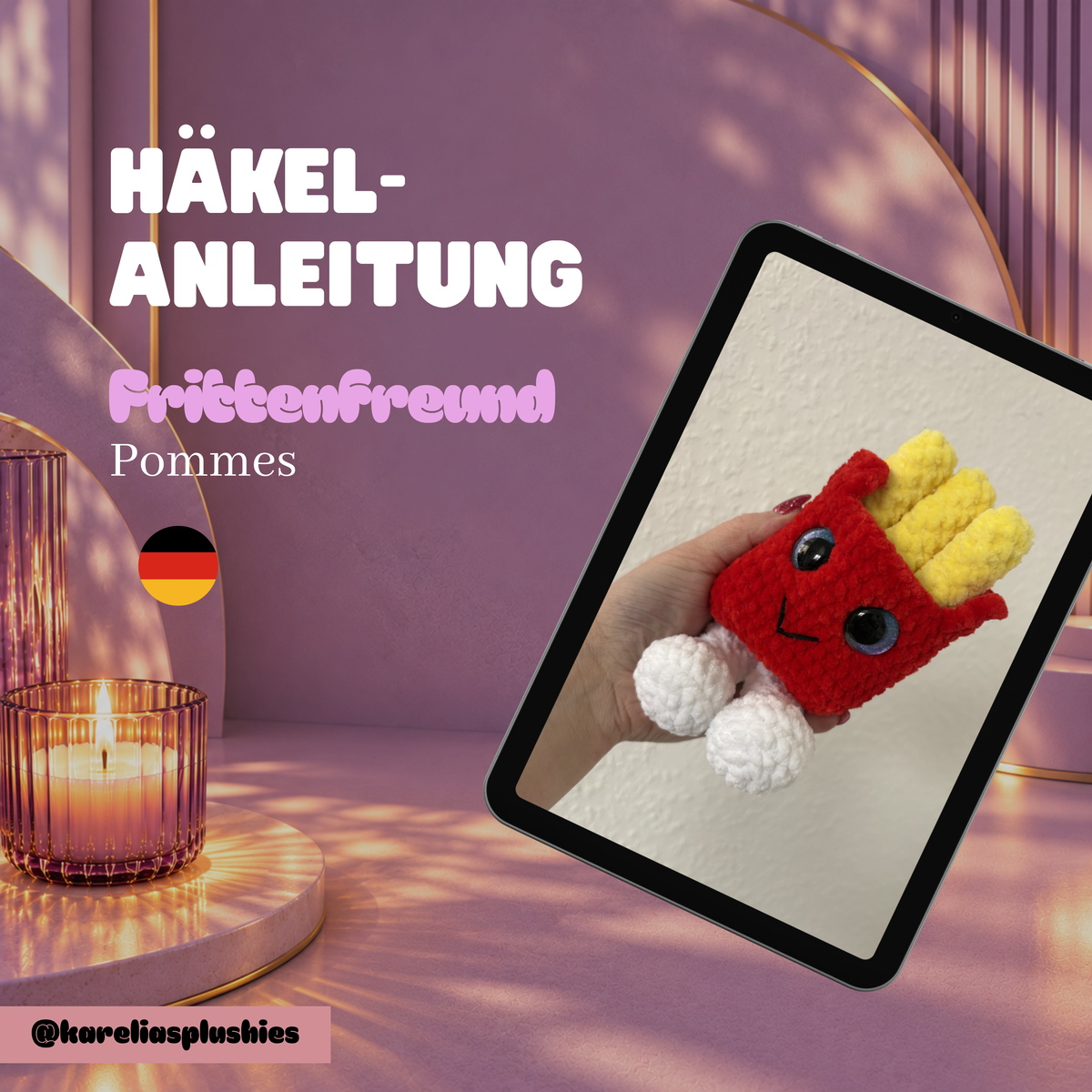 PDF Häkelanleitung (DEUTSCH) für Amigurumi Pommes