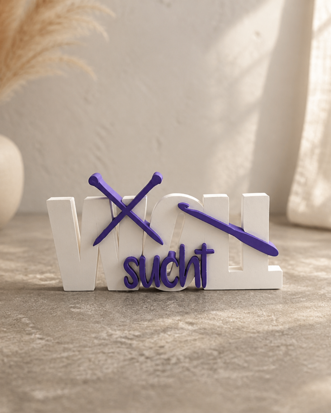 🤍🖤 3D lettering "Woll sucht" – decorative stand 🖤🤍