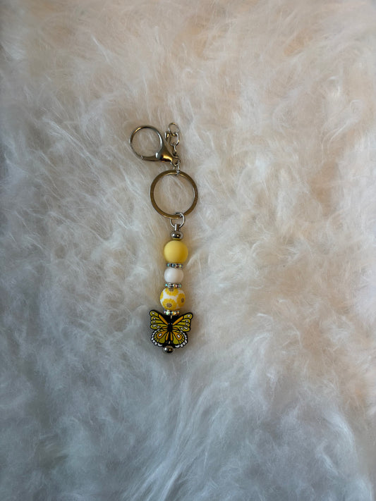 Schlüsselanhänger Schmetterling Gelb
