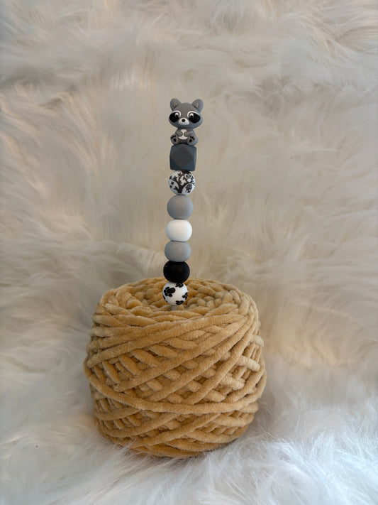 Ergonomische Häkelnadel 3,5mm Waschbär