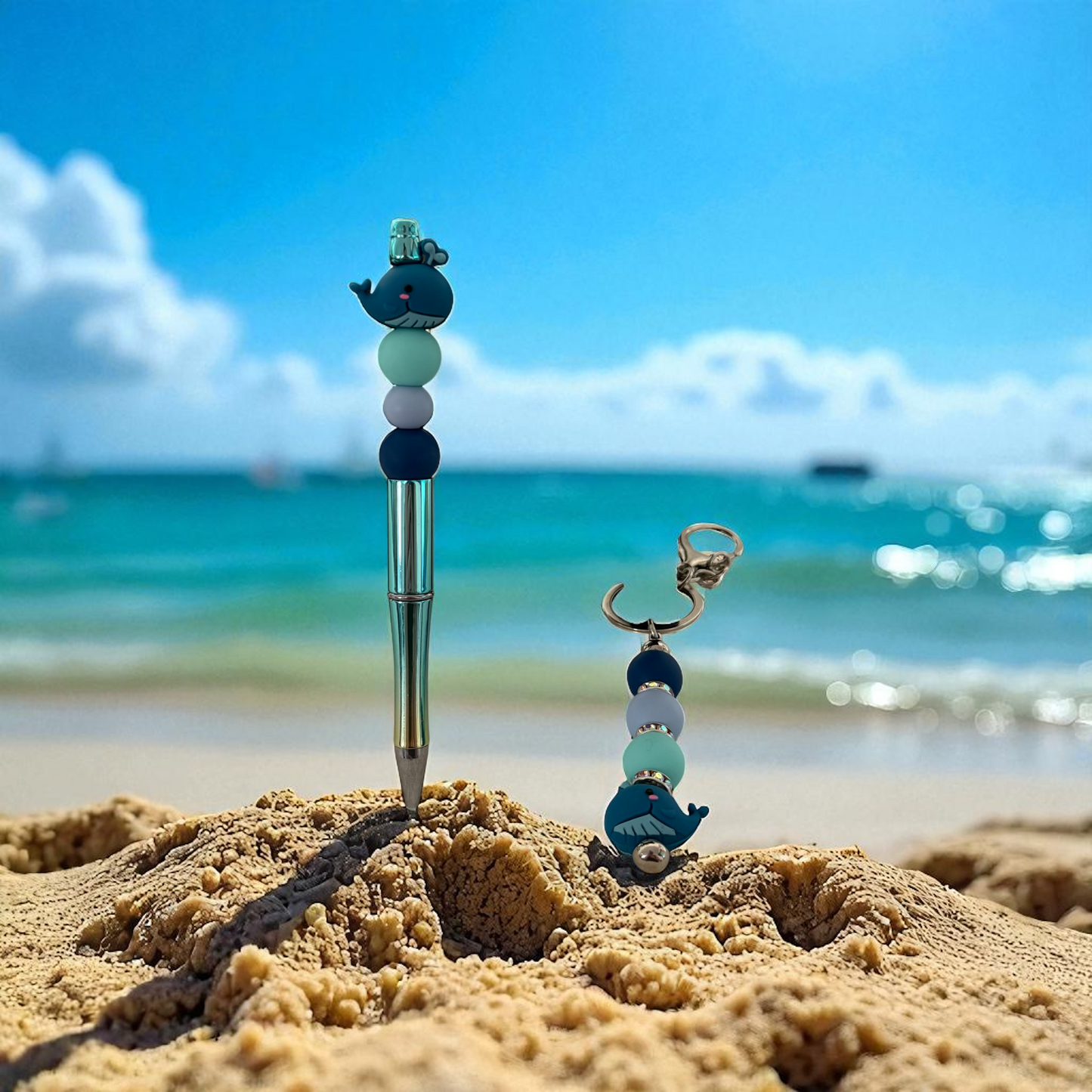 Schlüsselanhänger & Kugelschreiber Bundle - Wal