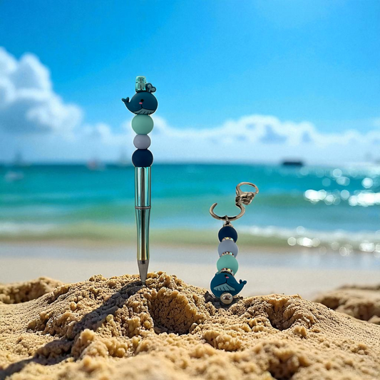 Schlüsselanhänger & Kugelschreiber Bundle - Wal