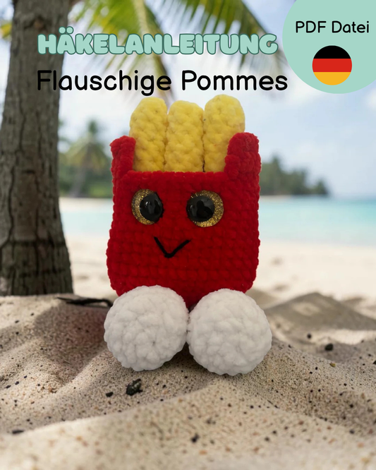 Häkelanleitung Flauschige Pommes