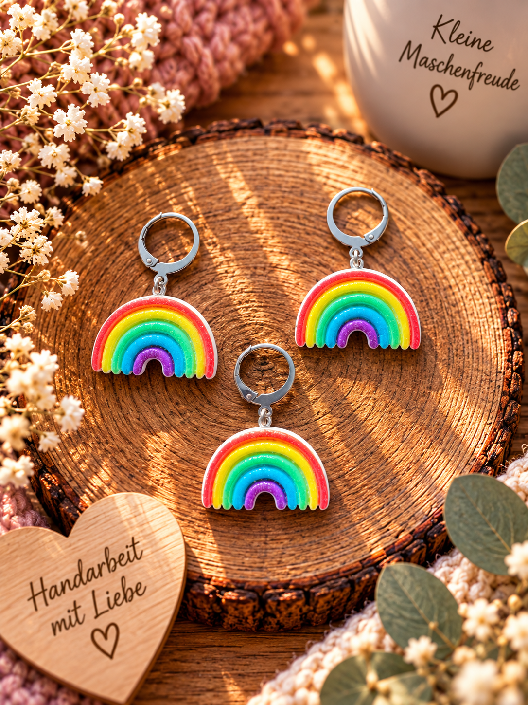 Maschenmarkierer – Regenbogen | Häkelzubehör