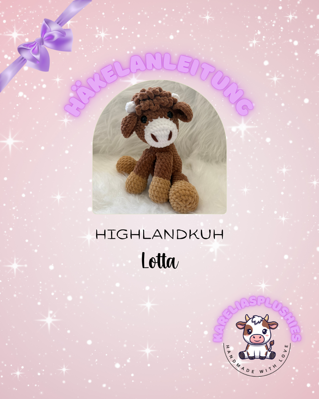 Häkelanleitung Lotta - die Highlandkuh 🐮