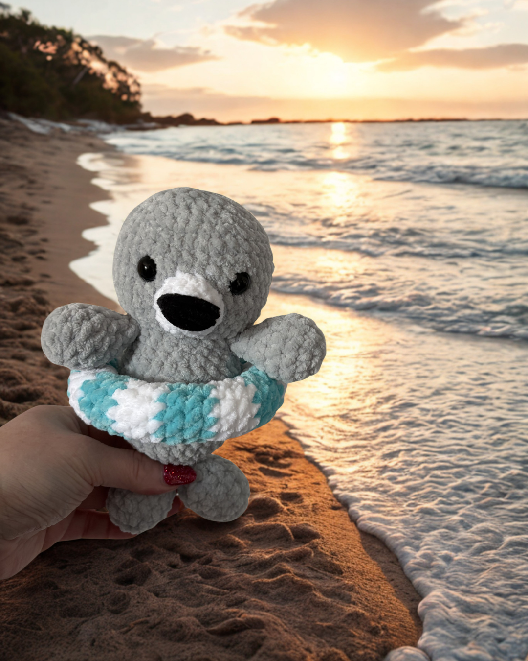 Robbe Flossi mit Schwimmring 🦭🌊