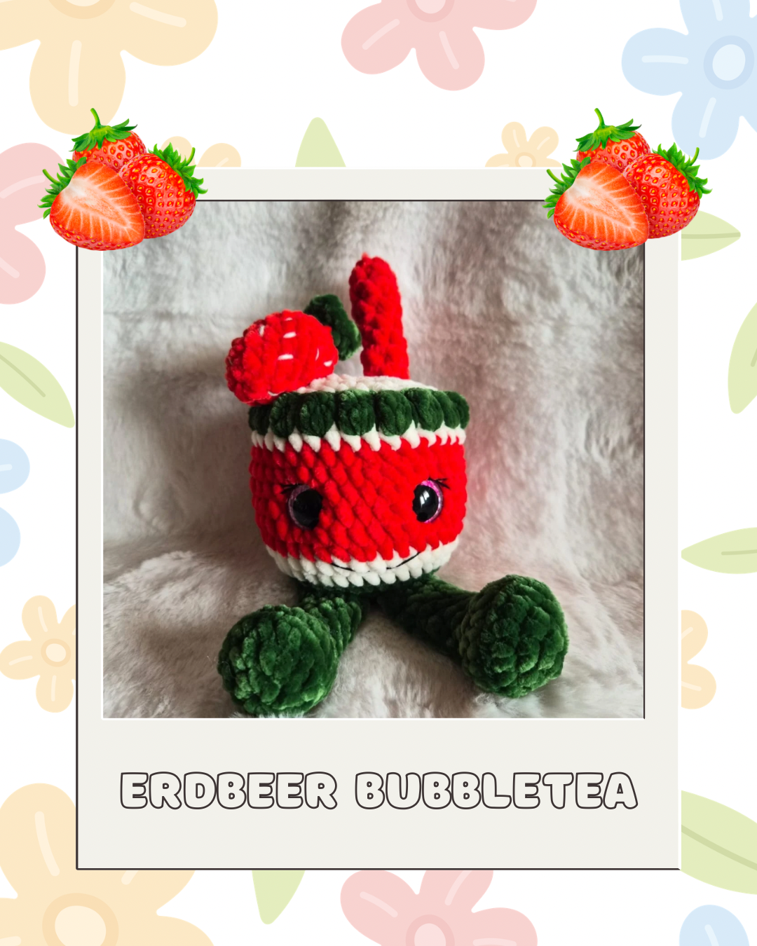 Häkelanleitung Früchte Bubble Tea - 10er Bundle
