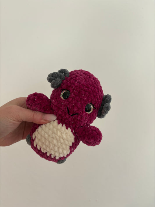 Gehäkeltes Kuscheltier – Axolotl „Fia“