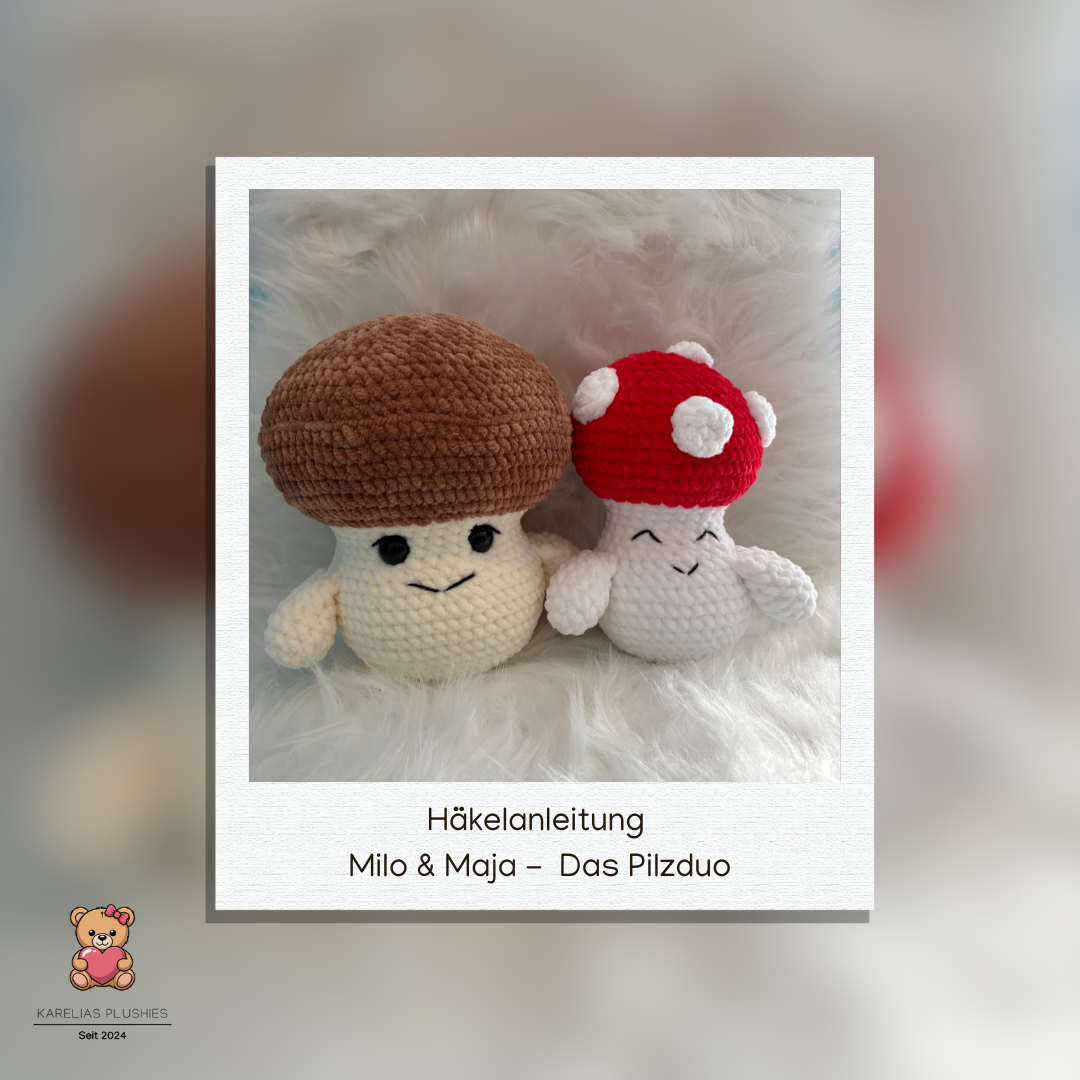 Häkelanleitung Milo & Maja - Pilzduo