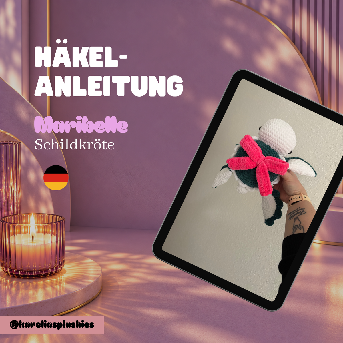 PDF Häkelanleitung (DEUTSCH) für Amigurumi Schildkröte „Maribelle“