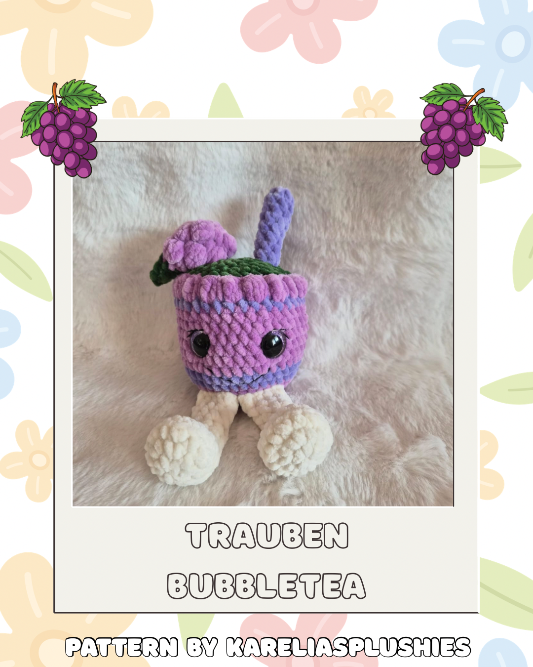 Häkelanleitung Früchte Bubble Tea - 10er Bundle