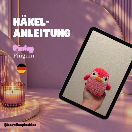 PDF Häkelanleitung (DEUTSCH) für Amigurumi Pinguin „Pinky“