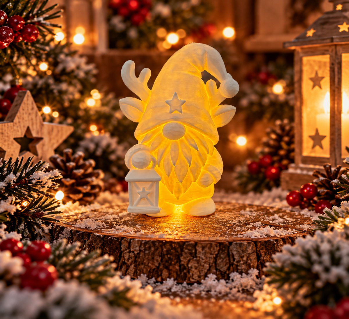 Auri – der große Lichtwichtel | 3D-Druck Weihnachtsdeko