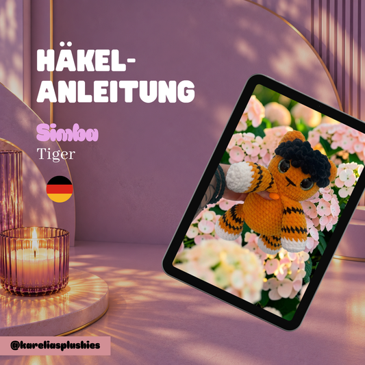 PDF Häkelanleitung (DEUTSCH) für Amigurumi Tiger „Simba“