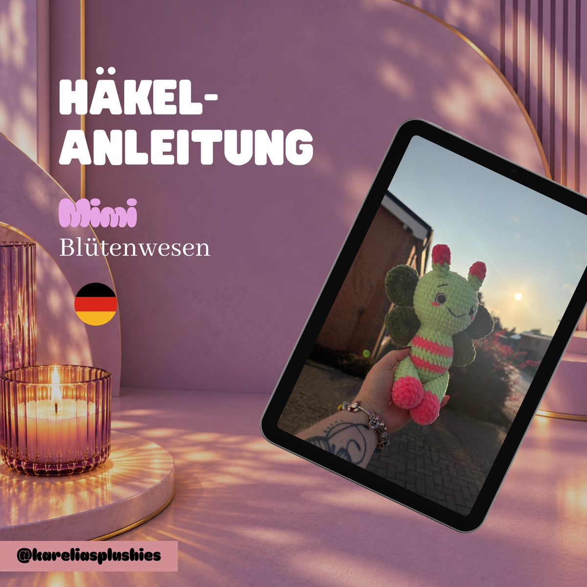 PDF Häkelanleitung (DEUTSCH) für Amigurumi Blütenwesen „Mimi Bloom“