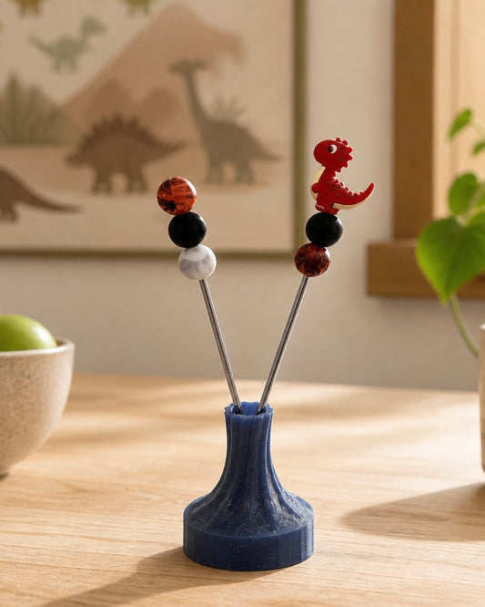 Mini Amigurumi Sticks - Roter Dino
