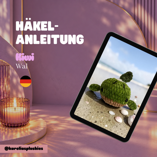 PDF Häkelanleitung (DEUTSCH) für Amigurumi Kiwi Wal – KOSTENLOS