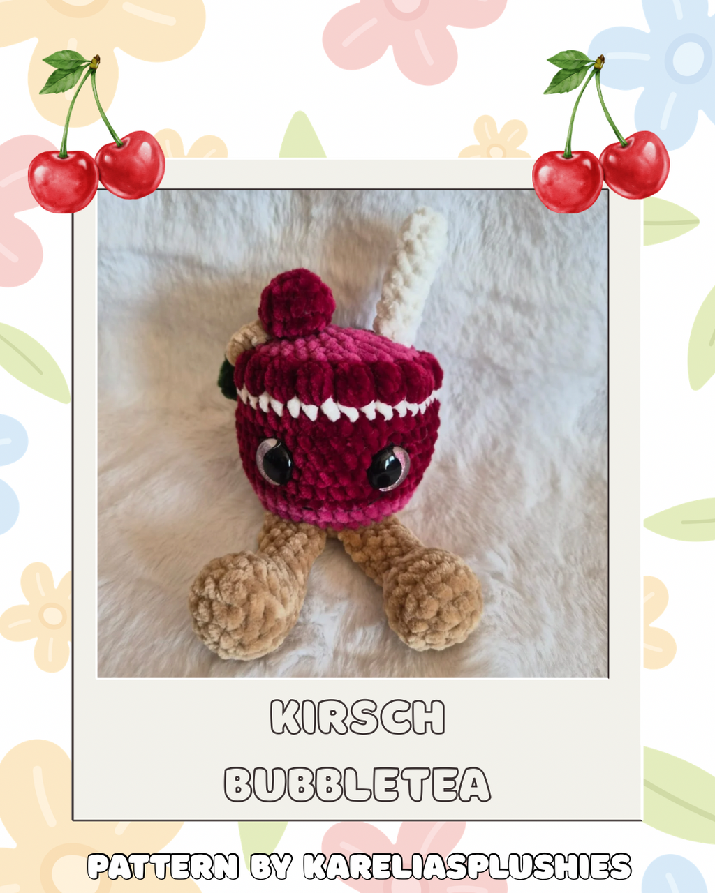 Häkelanleitung Früchte Bubble Tea - 10er Bundle
