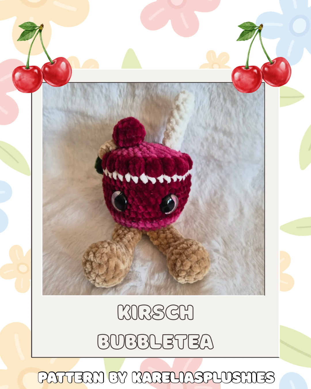 Häkelanleitung Früchte Bubble Tea - 10er Bundle