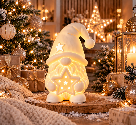 Großer Wichtel Fips mit Licht | 3D-Druck Weihnachtsdeko