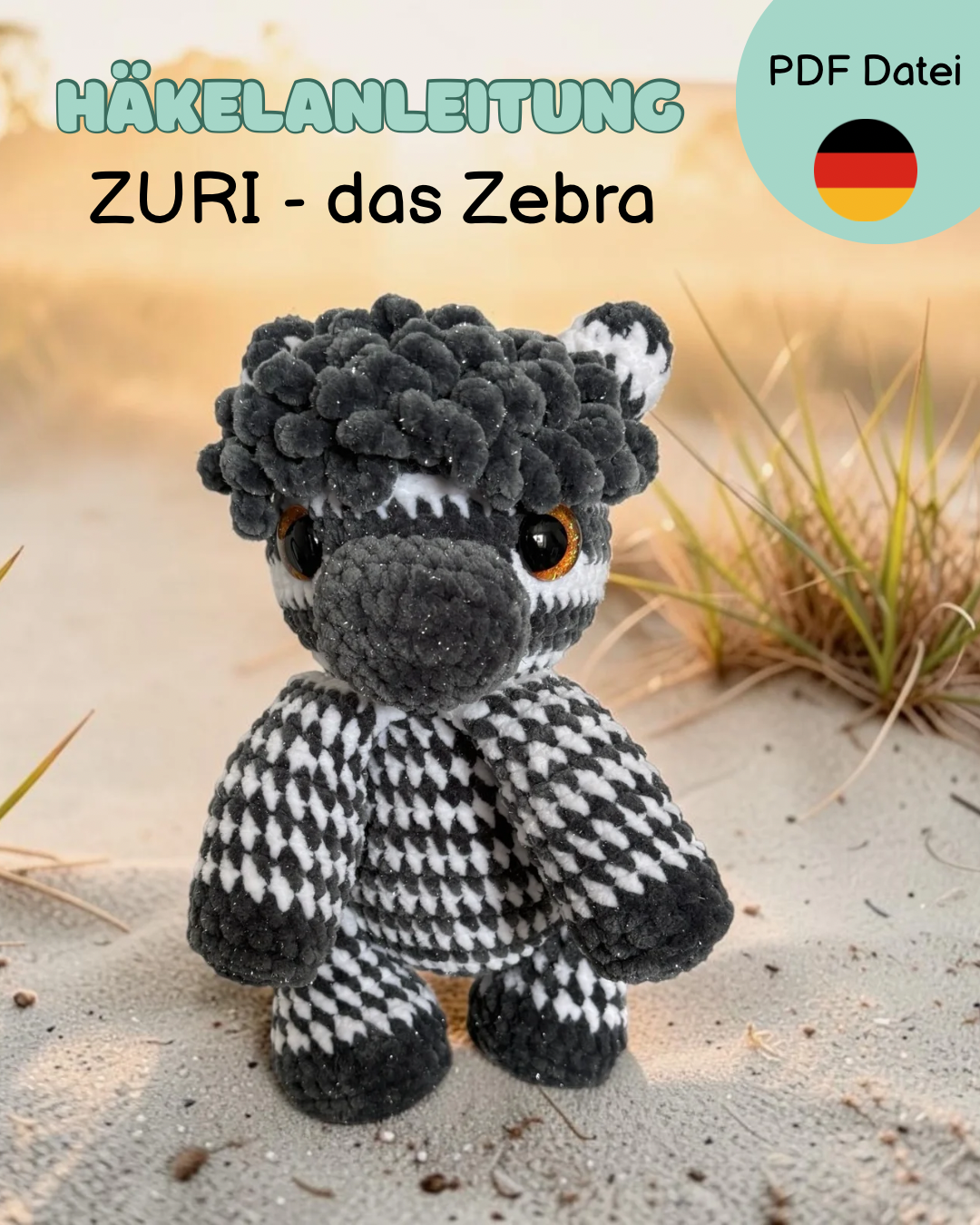 Häkelanleitung Zebra Zuri