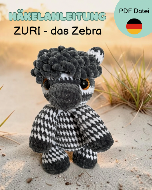 Häkelanleitung Zebra Zuri