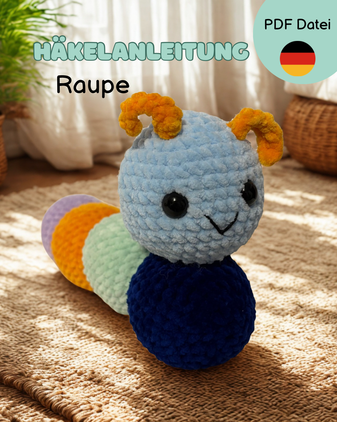 Häkelanleitung Raupe - Lumi