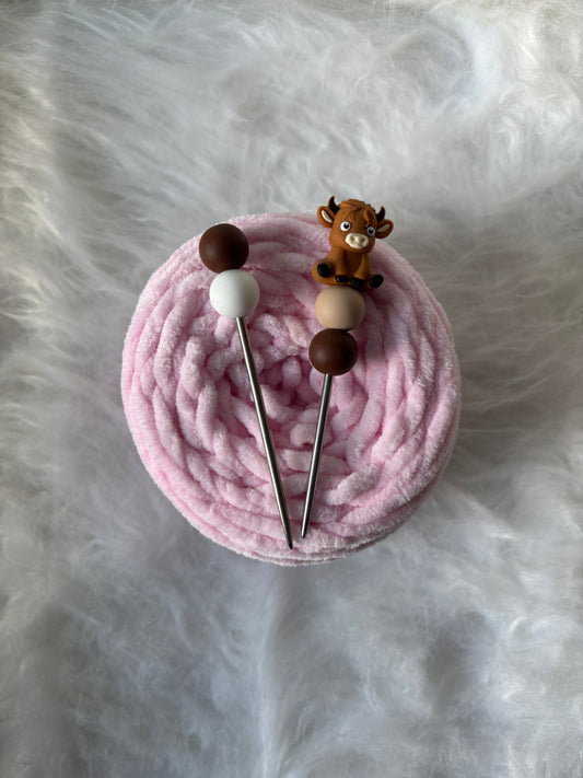 Mini Amigurumi Sticks Highland Kuh