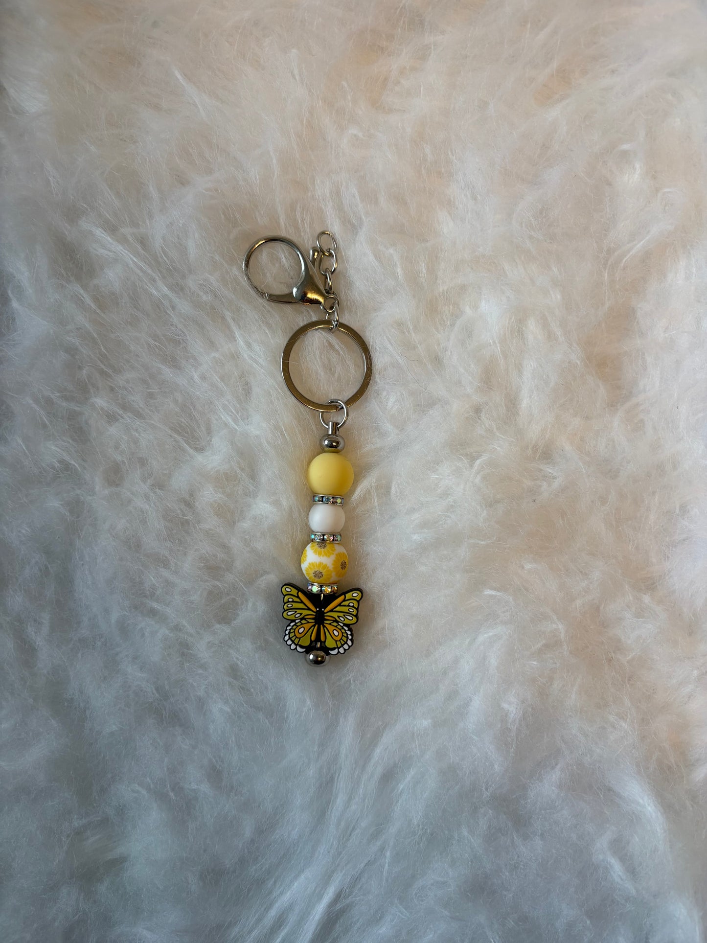 Schlüsselanhänger Schmetterling Gelb