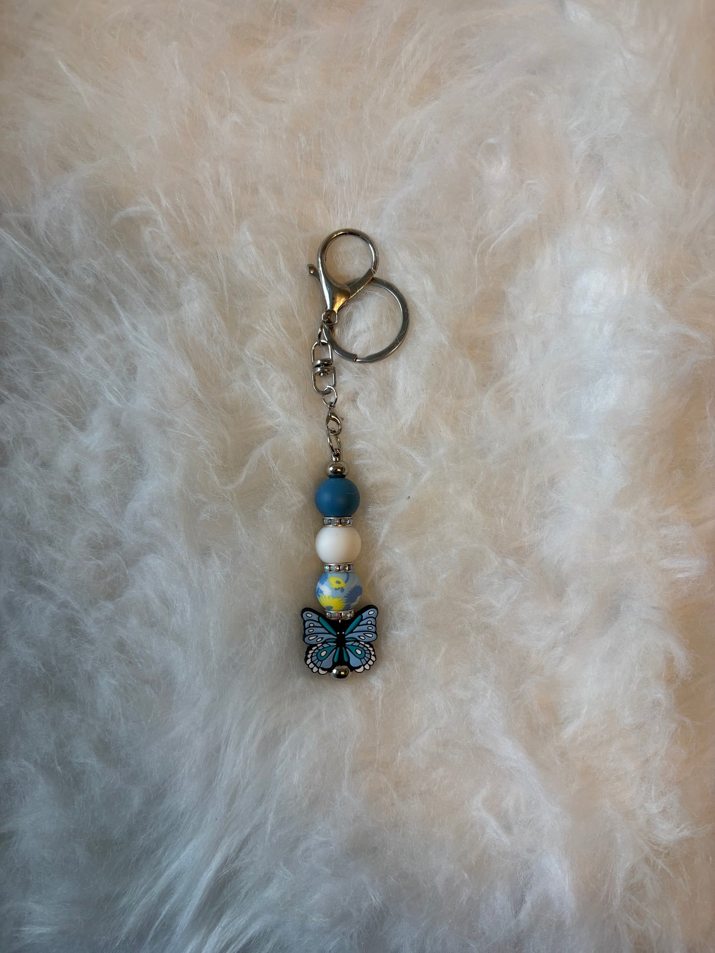 Schlüsselanhänger Schmetterling Blau