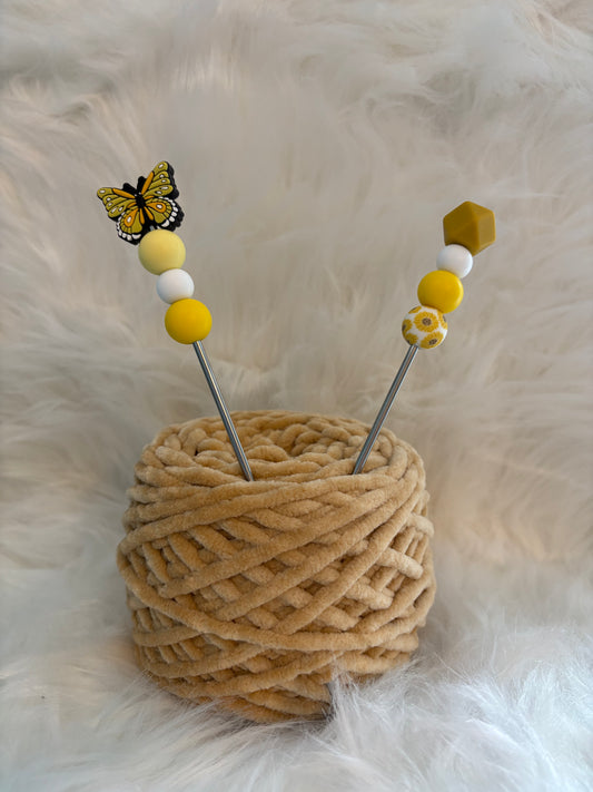 Amigurumi Sticks Schmetterling gelb