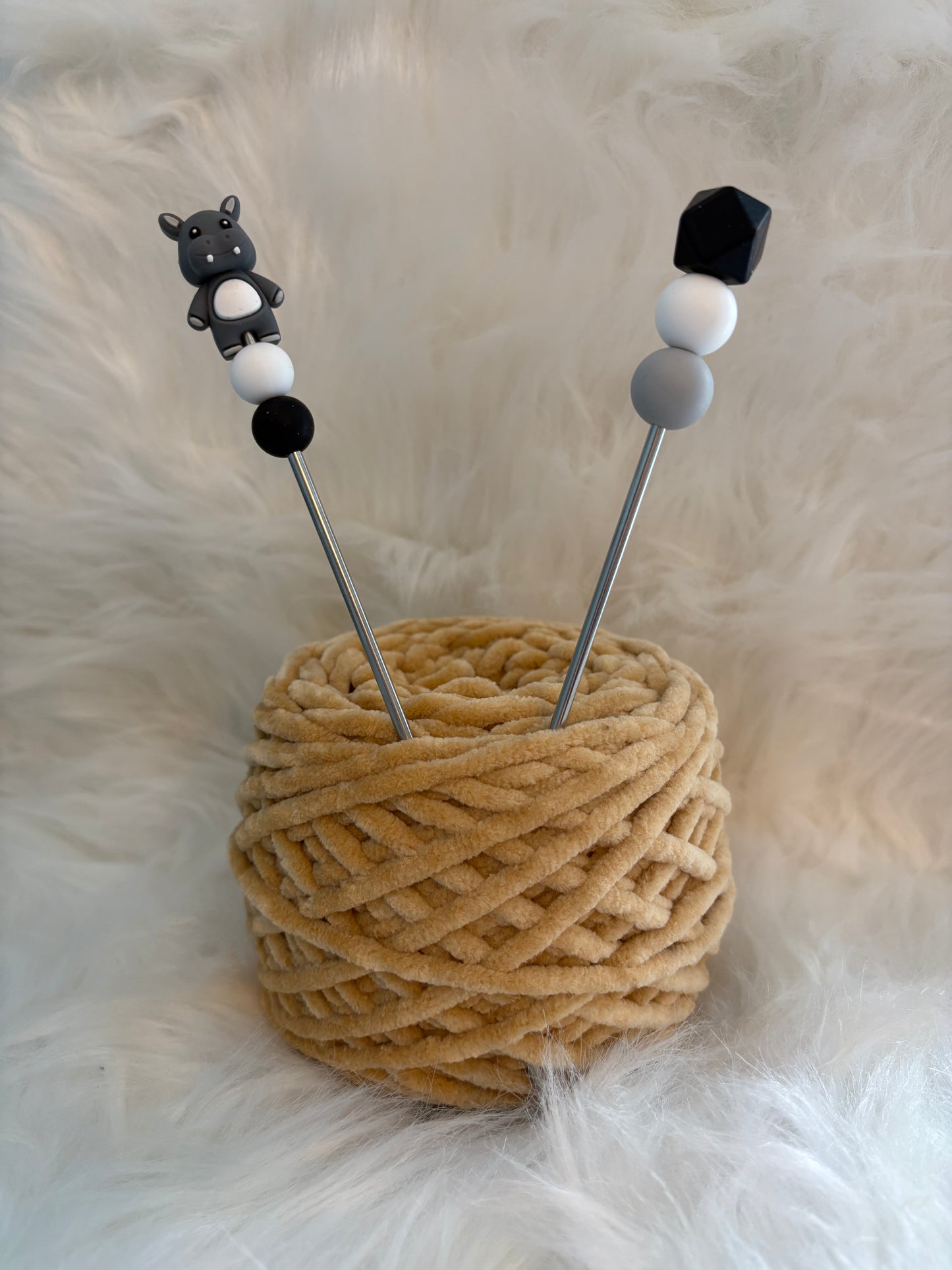 Amigurumi Sticks - Hippo Grau