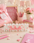 Mission Schule - 3D Schriftzug zur Einschulung