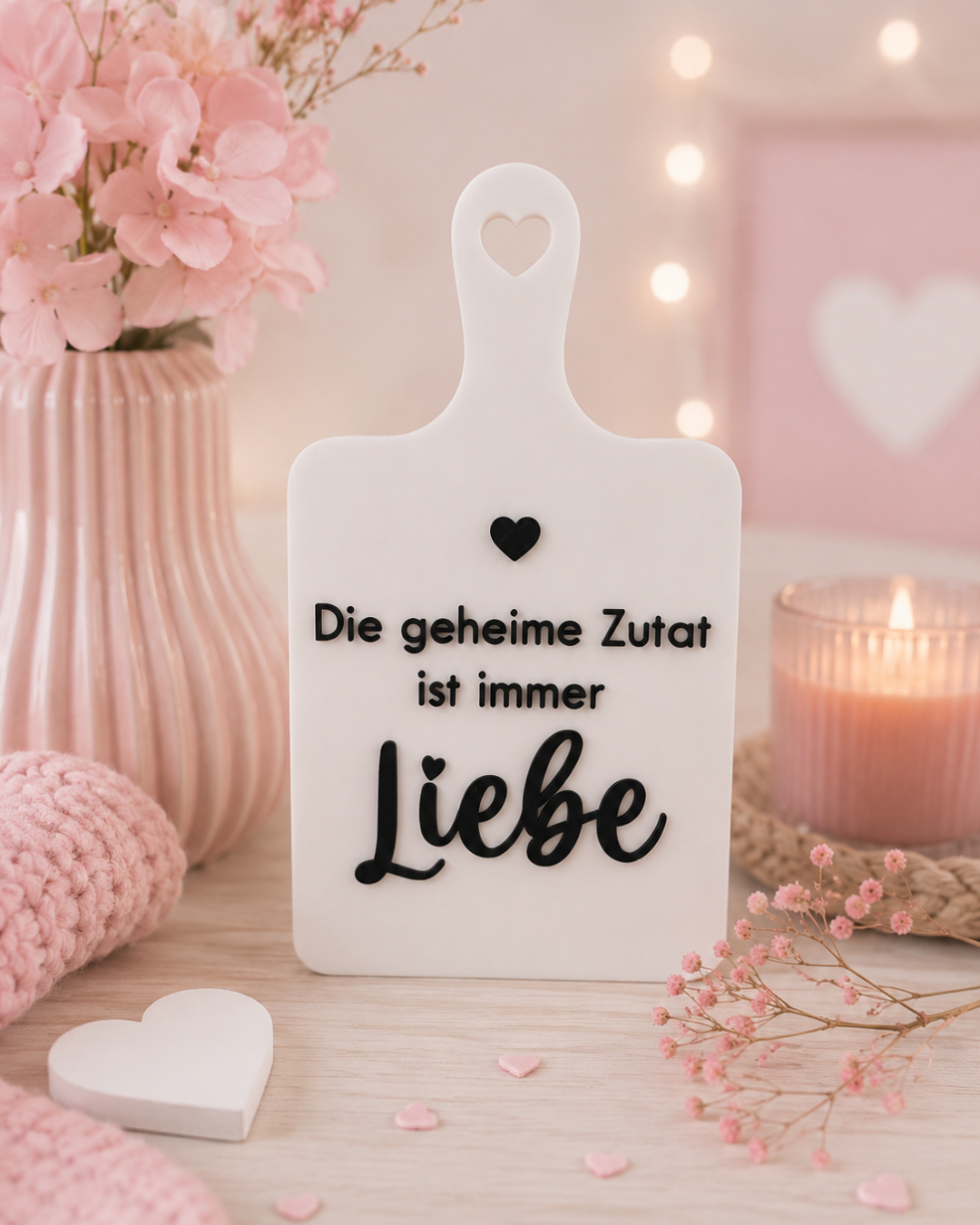 Deko Schneidebrett - die geheime Zutat ist immer Liebe