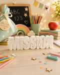 Mission Schule - 3D Schriftzug zur Einschulung