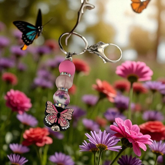 Schlüsselanhänger Schmetterling Rosa