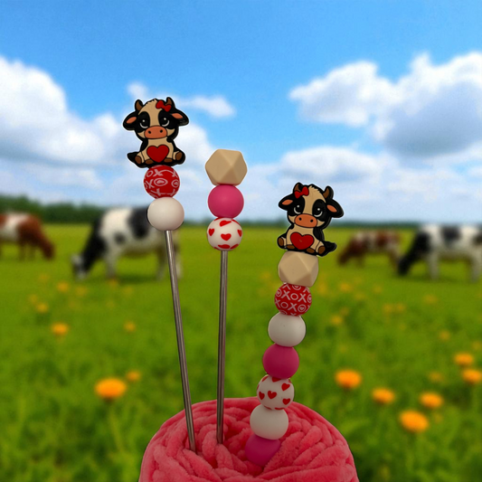 Amigurumi Sticks + Häkelnadel Bundle - Kuh