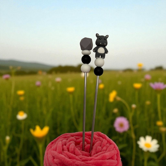 Amigurumi Sticks - Hippo Grau