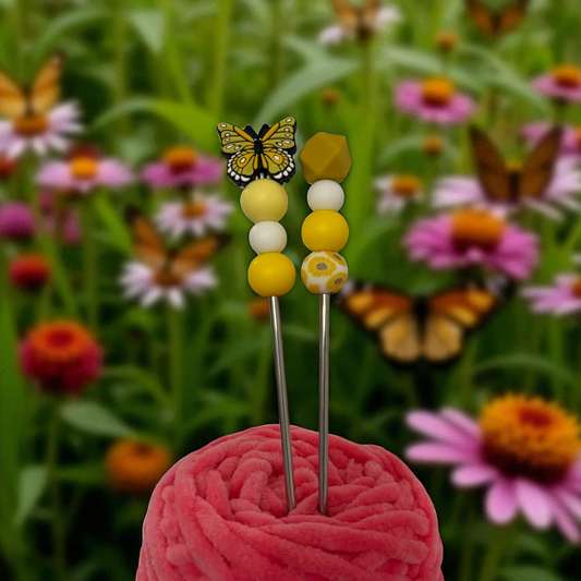 Amigurumi Sticks Schmetterling gelb